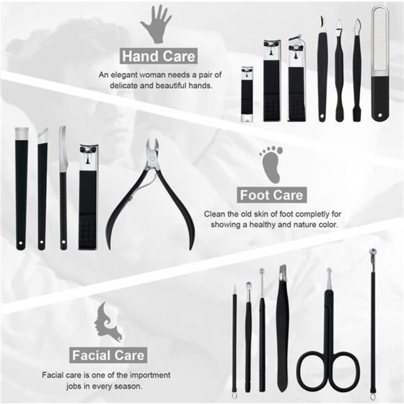 Professional Stainless Steel Nail Clipper Travel & Grooming Kit Nail Tools - Picture 3 of 8